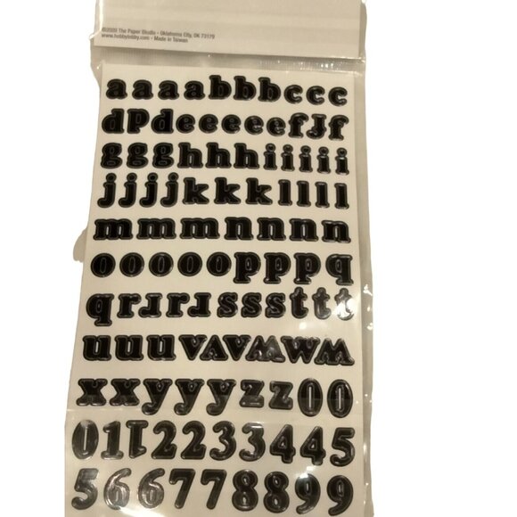 Paper Studio Black Alphabet Stickers 250522 New - Picture 2 of 4